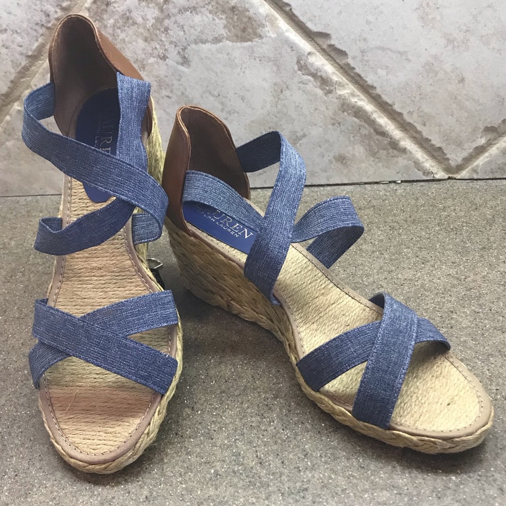 🆕Lauren RL Courtney Espadrille Wedge Sandal